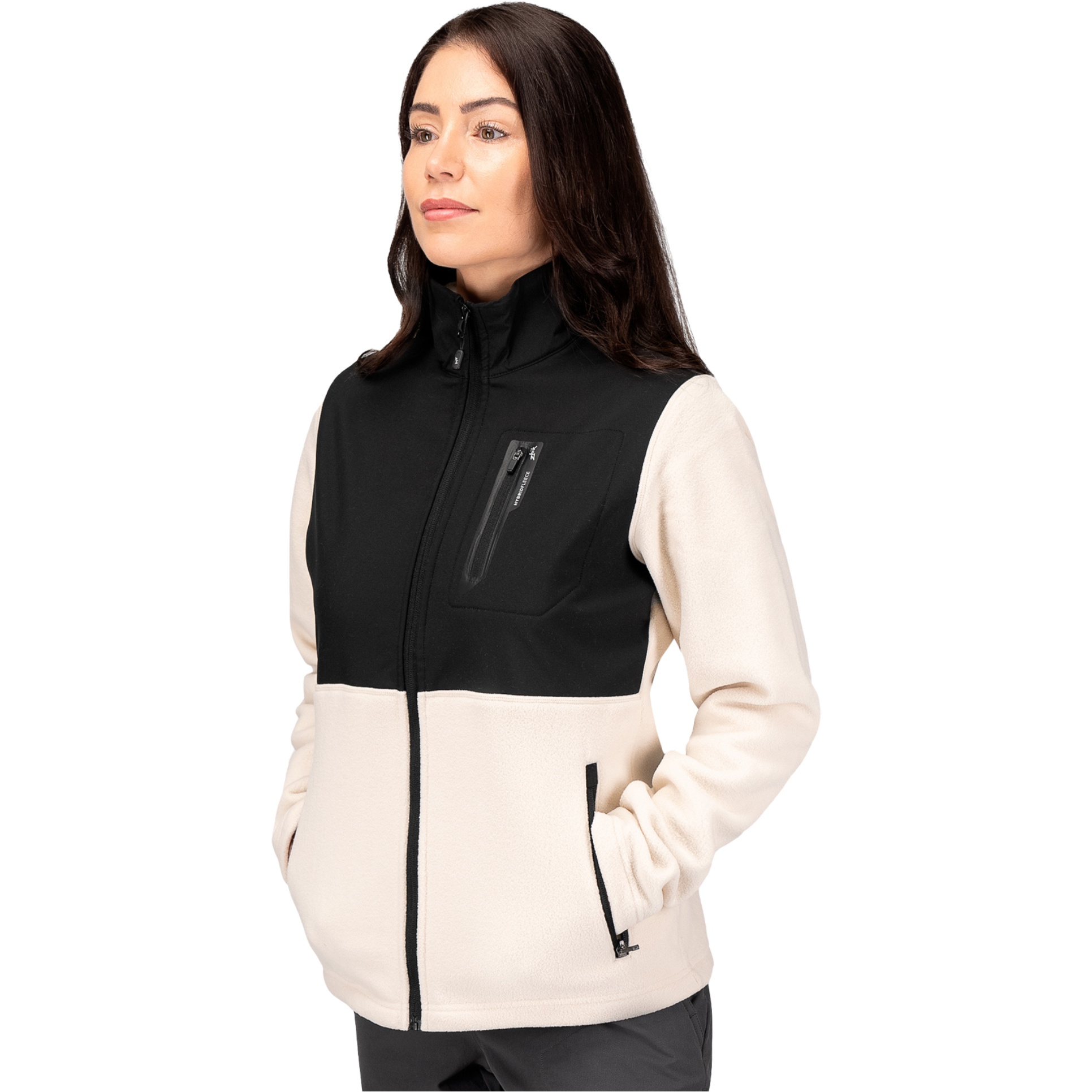 Zhik Womens Hybrid Fleece Jacket JKT-0035-W-CHK - Chalk